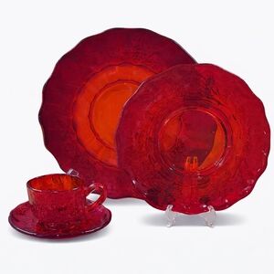 Westmoreland Paneled Grape Ruby Red Elegant Glass – Mid Century Vintage №1